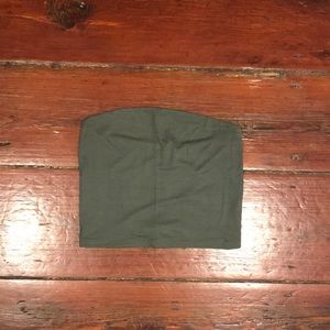 American Eagle Basic Olive Green Tube Top
